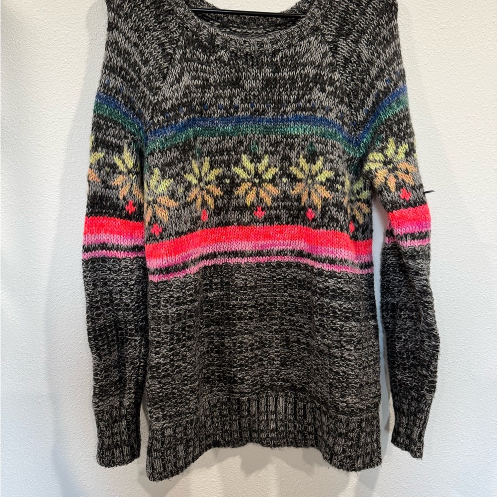 American Eagle Outfitters Black Multicolor Sweater